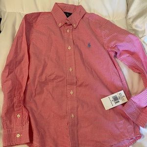 Pink plaid Polo